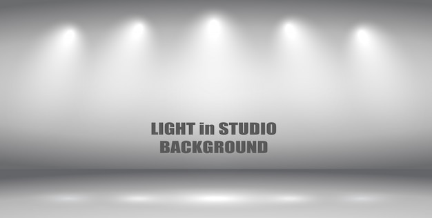 Light in studio background.