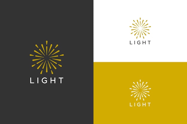 Light Sun Modern and Simple Concept Mobile App and Web Template Symbol Icon Logo