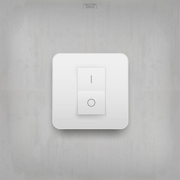 Vector light switch on concrete wall