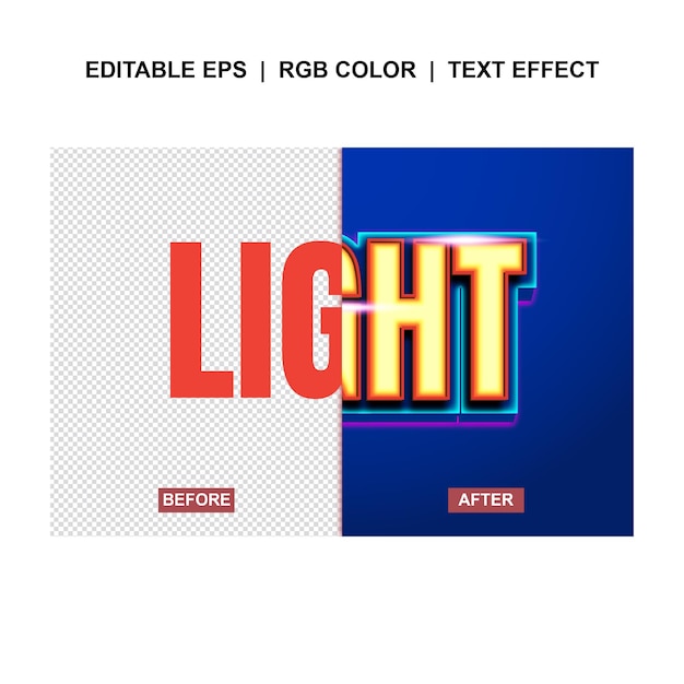 Light Text Effect Illustrator