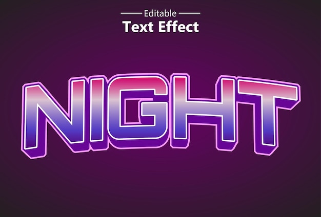 Light text effect with purple color editable for logo