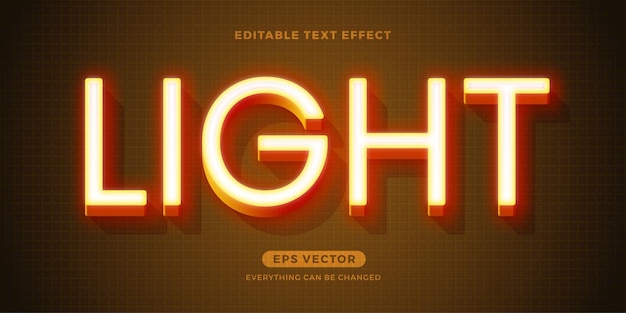 Vector light text effect