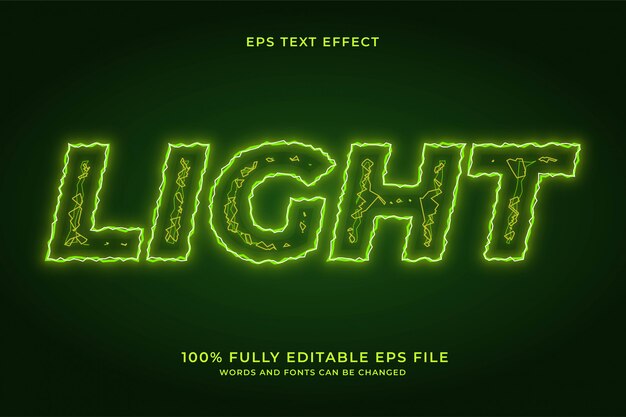 Light text effect