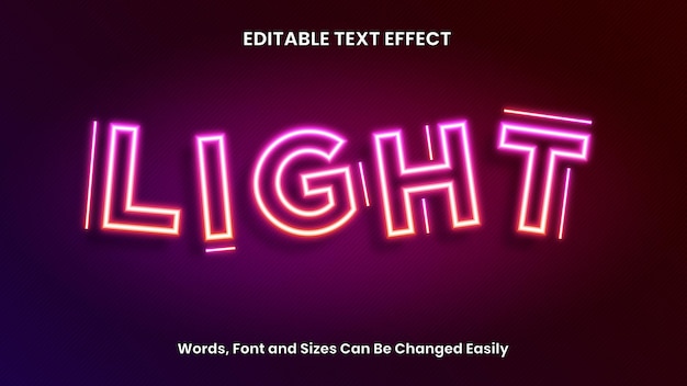 Light Text Effect