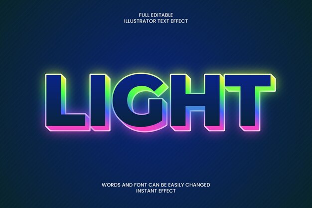 Light text effect