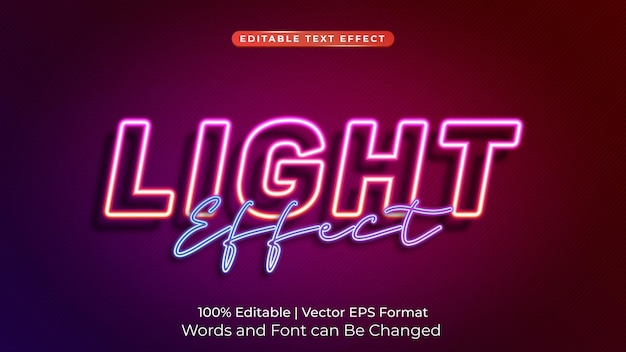 Light text effect