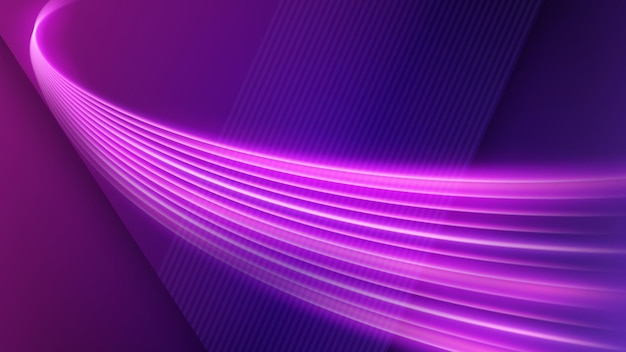 Light Trail Background Elegant Violet Line Crossing Widescreen Vector Illustration