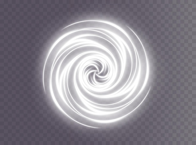 Light white twirl curve light effect of white line luminous white circle light white pedista