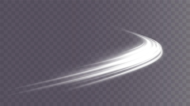 Vector light white twirl. curve light effect of white line. vector png. vector illustration