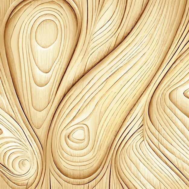 Light wood texture background with knots vector