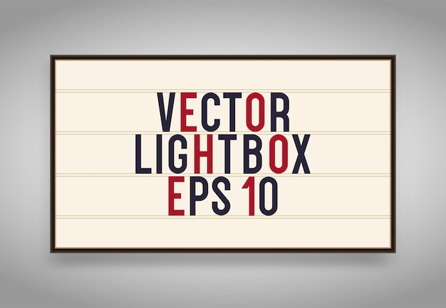 Lightbox set di banner vettoriali di dimensioni diverse