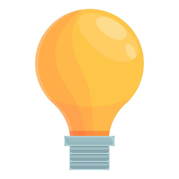 Значок лампочки Мультфильм векторной иконки лампочки для веб-дизайна выделен на белом фоне