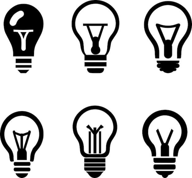 Lightbulb icon vector 2