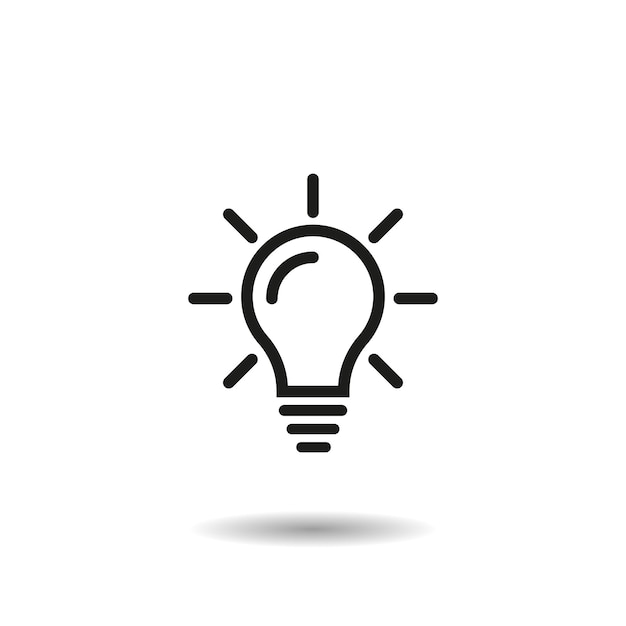 Lightbulb icon vector illustration Bulb on isolated background Idea sign concept