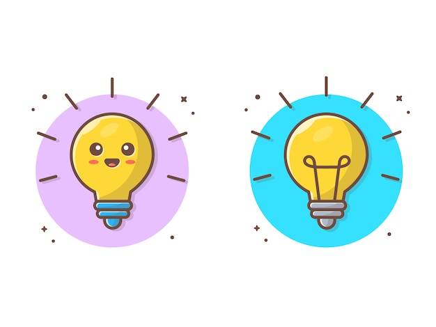Vector lightbulb idea vector  illustration