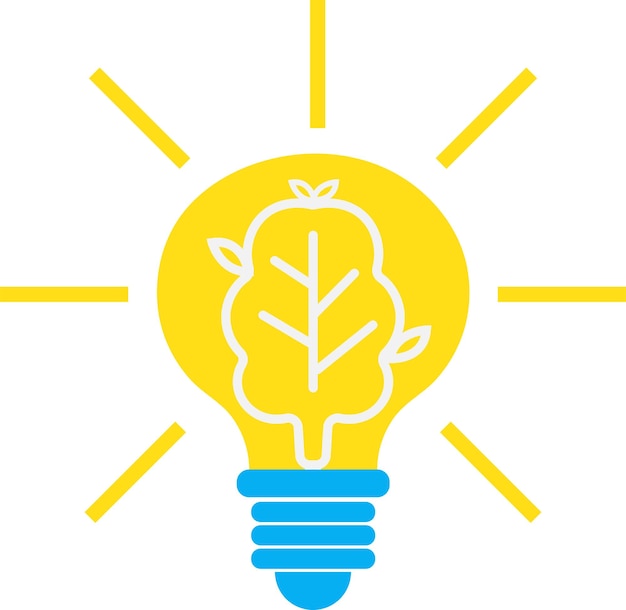 Lightbulb Illustration Vector Icon