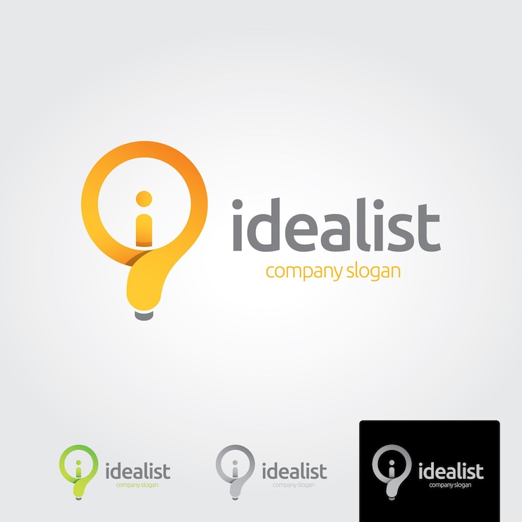 Vector lightbulb logo template lightbulb icon abstract lightbulb logo business logo template