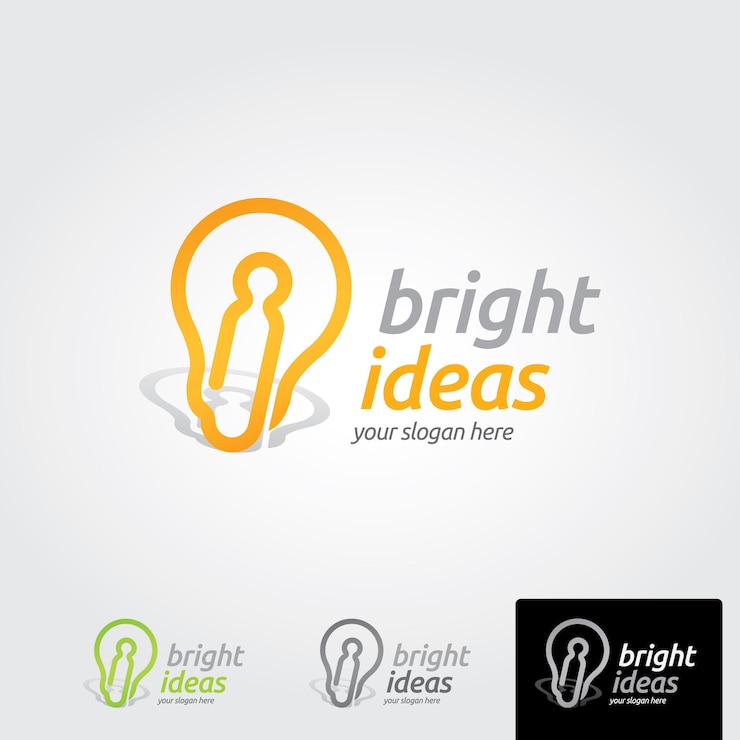Vector lightbulb logo template lightbulb icon abstract lightbulb logo business logo template