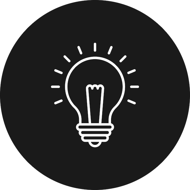 Икона векторной лампочки может использоваться для набора икон компьютера и оборудования