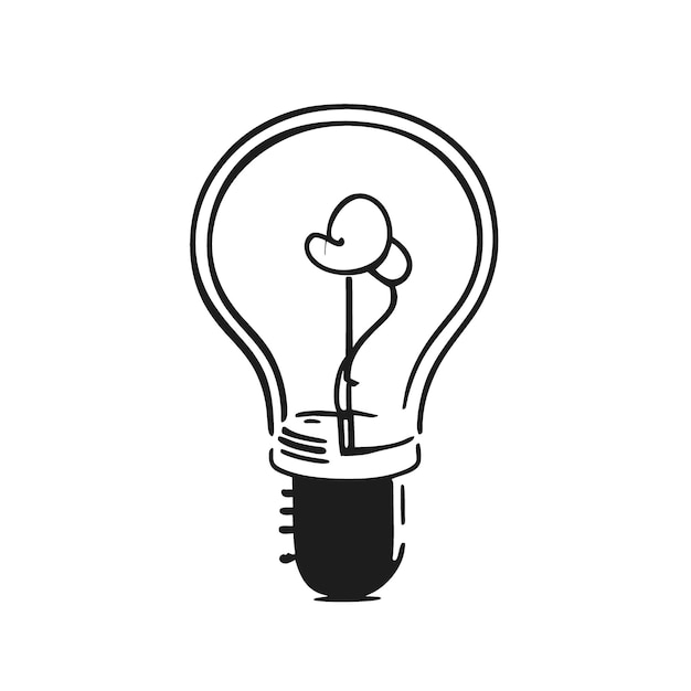 lightbulb vector illustration doodle line art