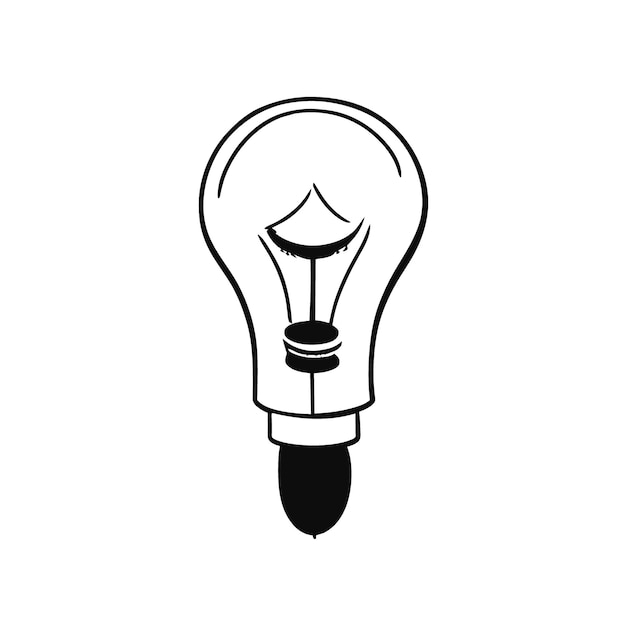Lightbulb vector illustration doodle line art