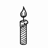 Vector lighted candle svg