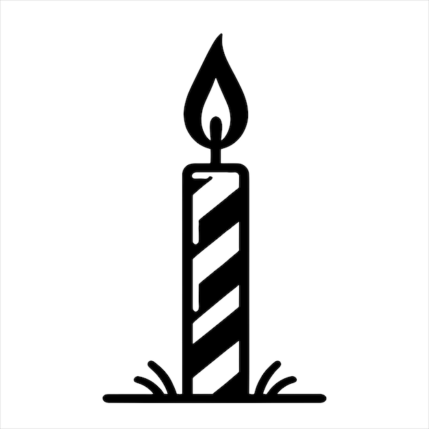 Vector lighted candle svg