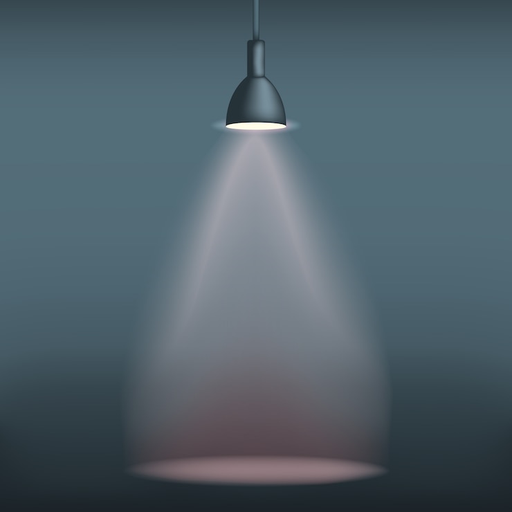 Vector lighted stage, scene, podium concept. realistic  illustration