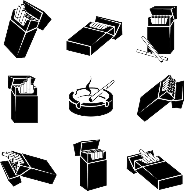 Lighter icon set vector