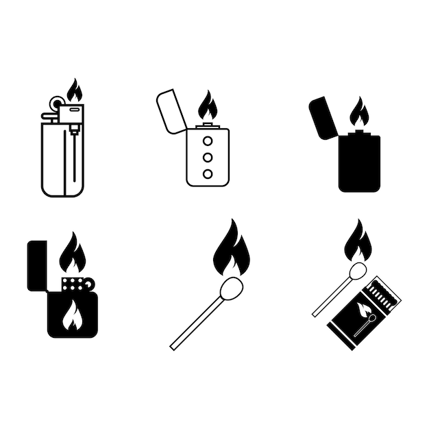 Lighter icon vector