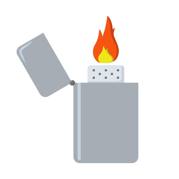 Lighter icon on white background Ignite sign