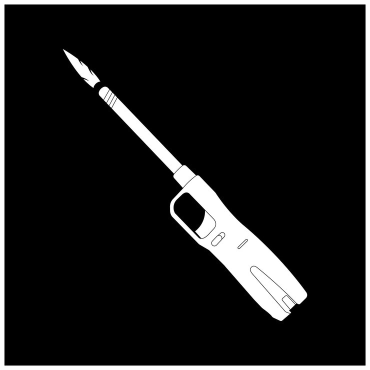 Vector lighter or torch icon illustration
