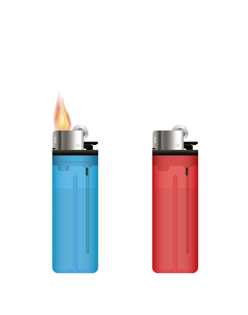 Vector lighter on a white background