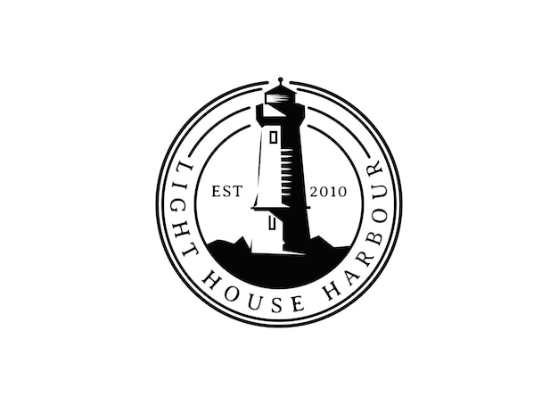 Vector lighthouse, beacon logo icon. vector illustration. lighthouse logo design