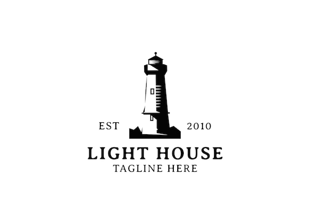 Vector lighthouse, beacon logo icon. vector illustration. modern linear simple logotype template.