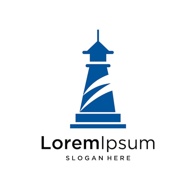 Lighthouse building logo design vector template Icon design Template elements