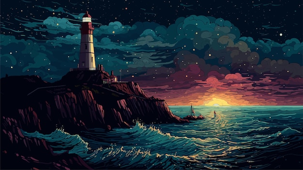 Lighthouse concept illustration fantasy background