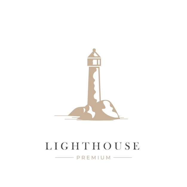 Lighthouse elegant simple illustration logo