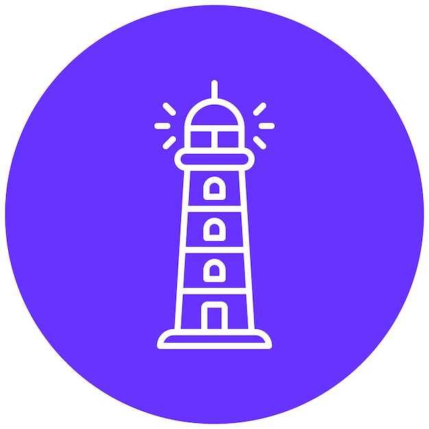 Vector lighthouse icon style