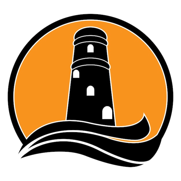 灯台のアイコン ベクトル図のロゴのテンプレート