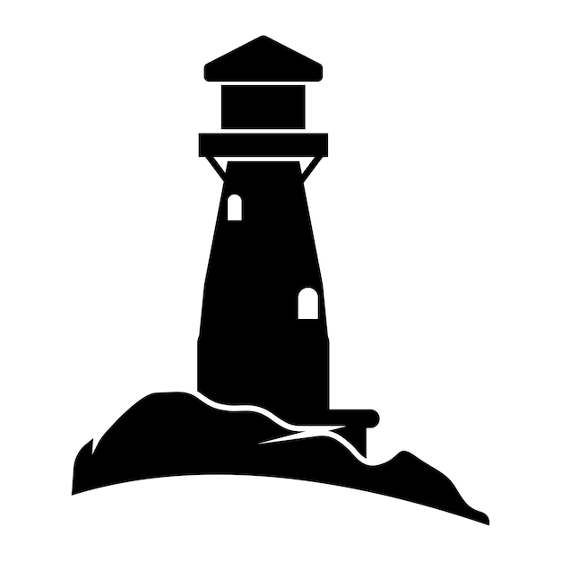 Lighthouse icon vector illustration logo template