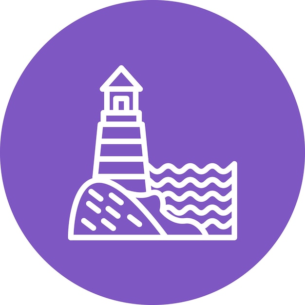 Lighthouse Landscape vector icon illustration of Landscapes iconset