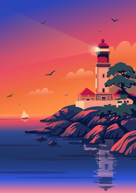 Lighthouse - landscape