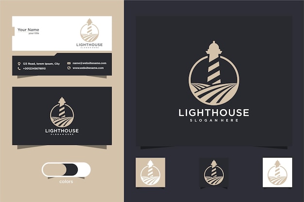 Lighthouse logo design and business card