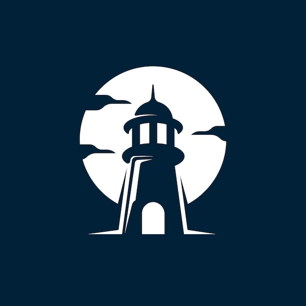 Lighthouse logo design concept vector