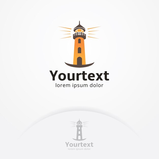 Lighthouse logo design template