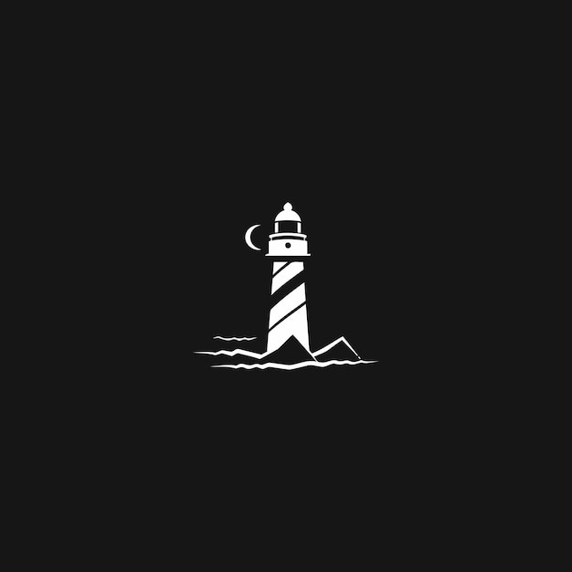 Vector lighthouse logo design vector illustration