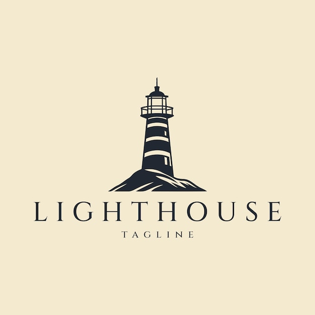 Lighthouse logo design vector illustration