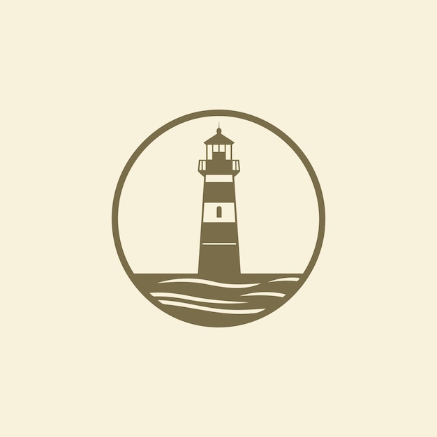 Lighthouse logo design vector illustration