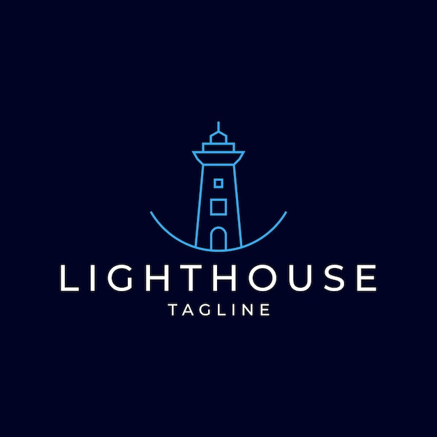 Lighthouse logo icon design template